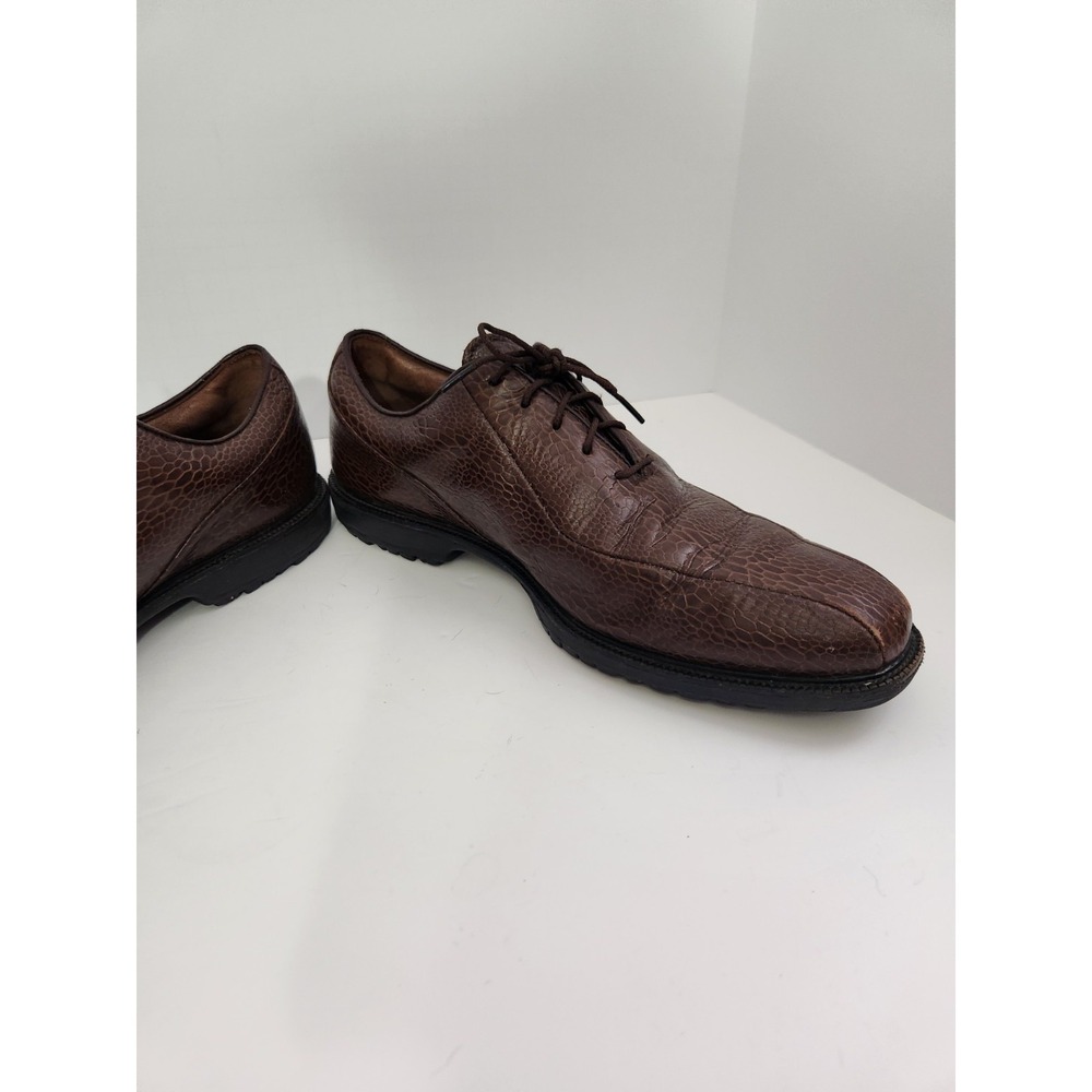 Footjoy Icon Leather Golf Shoe Lace Up Oxford Men 10.5 M Brown Snake spikeless - Picture 3 of 14
